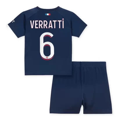Günstige Paris Saint Germain PSG Marco Verratti 6 Kinder Heim Trikotsatz 2023/24