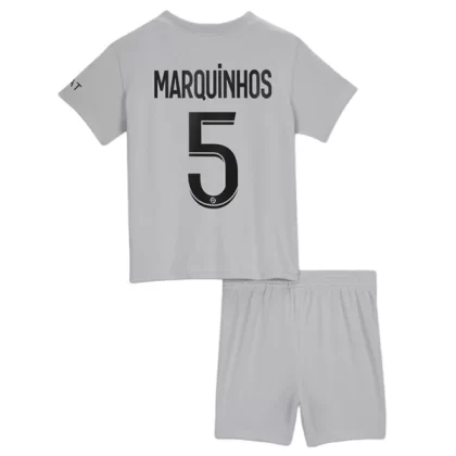 Günstige Paris Saint Germain PSG Marquinhos 5 Kinder Auswärts Trikotsatz 2022-23