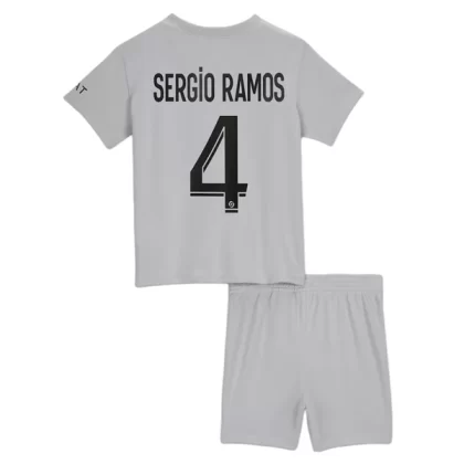Günstige Paris Saint Germain PSG Sergio Ramos 4 Kinder Auswärts Trikotsatz 2022-23