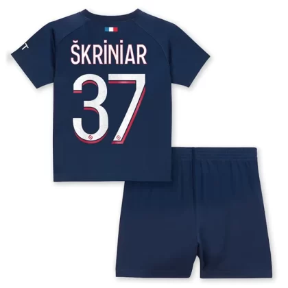 Günstige Paris Saint Germain PSG Skriniar 37 Kinder Heim Trikotsatz 2023/24