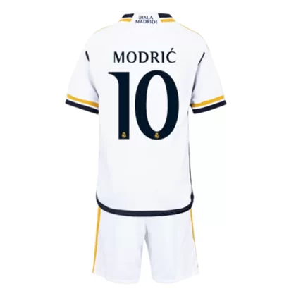 Günstige Real Madrid Luka Modrić 10 Kinder Heim Trikotsatz 2023/24