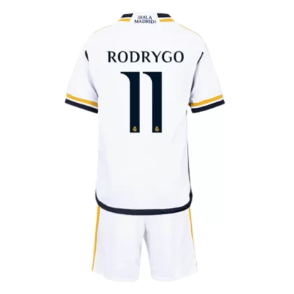 Günstige Real Madrid Rodrygo 11 Kinder Heim Trikotsatz 2023/24