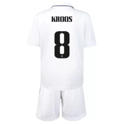 Günstige Real Madrid Toni Kroos 8 Kinder Heim Trikotsatz 2022-23