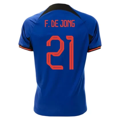 Niederlande F. De Jong 21 Auswärtstrikot 2022