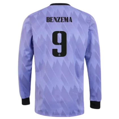 Real Madrid  Fußballtrikots 2022-23 Karim Benzema 9 Langarm Auswärtstrikot