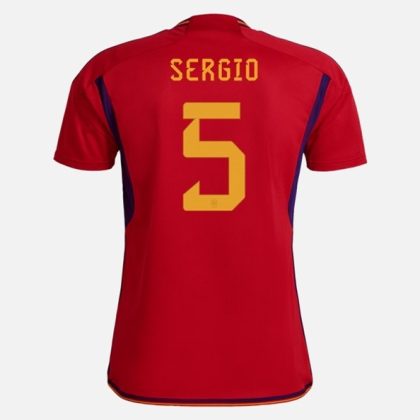 Spanien Sergio 5 Heimtrikot 2022