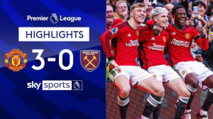 In der 23. Runde der Premier League besiegte Manchester United West Ham United mit 3:0
