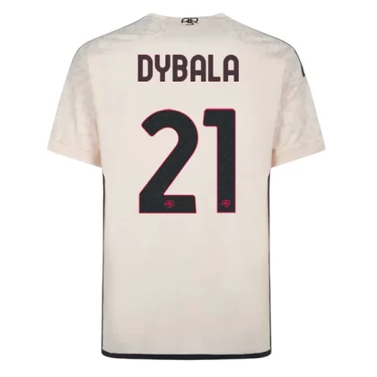 AS Roma Fußballtrikots 2023-24 Paulo Dybala 21 Auswärtstrikot