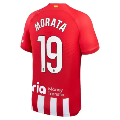 Atlético Madrid Fußballtrikots 2023-24 Álvaro Morata 19 Heimtrikot