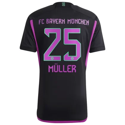 FC Bayern München Fußballtrikots 2023-24 Thomas Müller 25 Auswärtstrikot