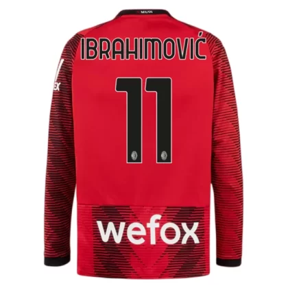 Günstige AC Milan Zlatan Ibrahimović 11 Langarm Heimtrikot 2023/24