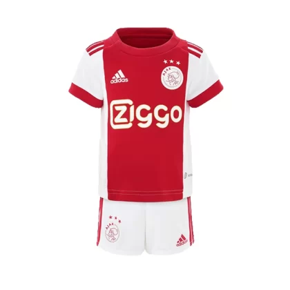 Günstige AFC Ajax Kinder Heim Trikotsatz 2022-23