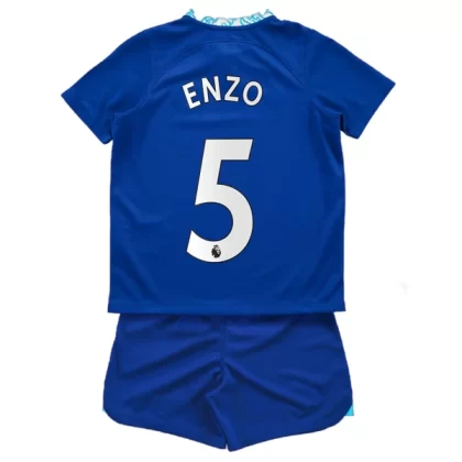 Günstige Chelsea Enzo 5 Kinder Heim Trikotsatz 2022-23