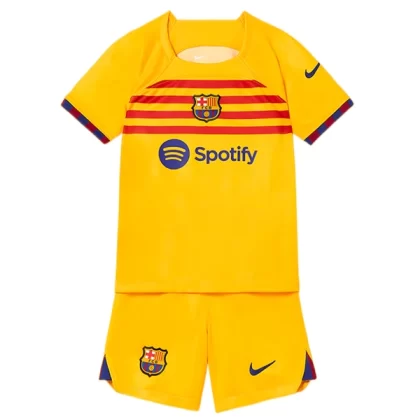 Günstige FC Barcelona Fourth Kinder Heim Trikotsatz 2022-23