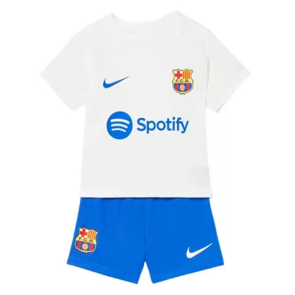 Günstige FC Barcelona Kinder Auswärts Trikotsatz 2023/24