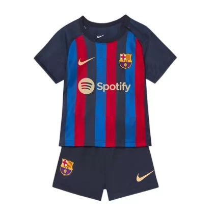 Günstige FC Barcelona Kinder Heim Trikotsatz 2022-23