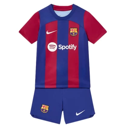 Günstige FC Barcelona Kinder Heim Trikotsatz 2023/24