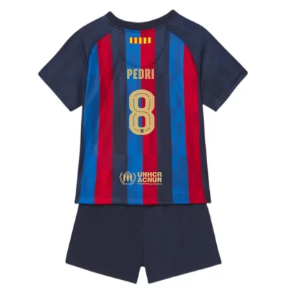 Günstige FC Barcelona Pedri 8 Kinder Heim Trikotsatz 2022-23