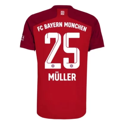 Günstige FC Bayern München Thomas Müller 25 Heimtrikot 2021-22