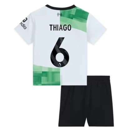 Günstige Liverpool Thiago 6 Kinder Auswärts Trikotsatz 2023/24