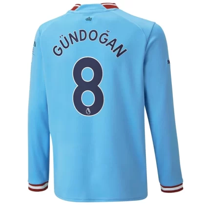 Günstige Manchester City İlkay Gündoğan 8 Langarm Heimtrikot 2022-23