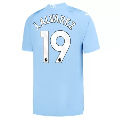 Günstige Manchester City J. Alvarez 19 Heimtrikot 2023/24
