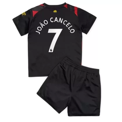 Günstige Manchester City Joao Cancelo 7 Kinder Auswärts Trikotsatz 2022-23