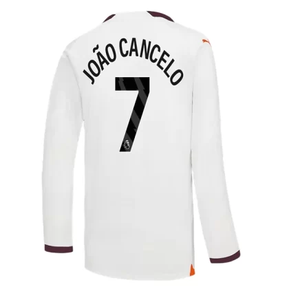 Günstige Manchester City Joao Cancelo 7 Langarm Auswärtstrikot 2023/24