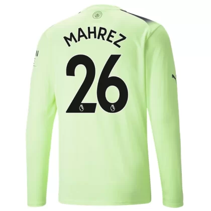 Günstige Manchester City Riyad Mahrez 26 Langarm 3. Ausweichtrikot 2022-23
