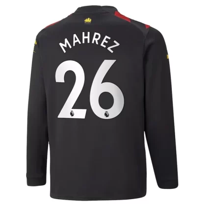 Günstige Manchester City Riyad Mahrez 26 Langarm Auswärtstrikot 2022-23