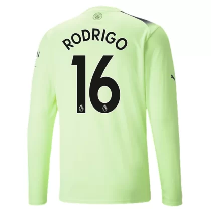 Günstige Manchester City Rodrigo 16 Langarm 3. Ausweichtrikot 2022-23
