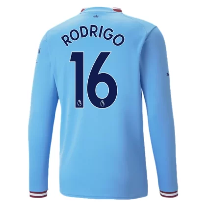 Günstige Manchester City Rodrigo 16 Langarm Heimtrikot 2022-23