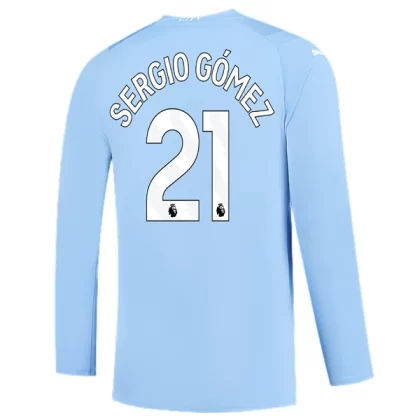 Günstige Manchester City Sergio Gómez 21 Langarm Heimtrikot 2023/24