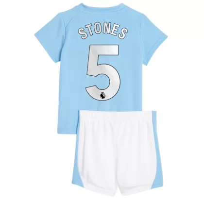 Günstige Manchester City Stones 5 Kinder Heim Trikotsatz 2023/24