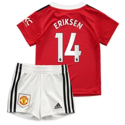 Günstige Manchester United Christian Eriksen 14 Kinder Heim Trikotsatz 2022-23