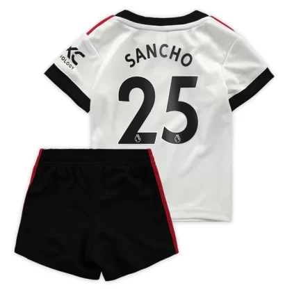 Günstige Manchester United Jadon Sancho 25 Kinder Auswärts Trikotsatz 2022-23