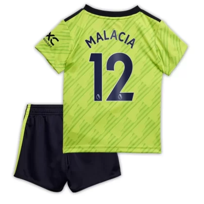 Günstige Manchester United Malacia 12 Kinder Heim Trikotsatz 2022-23