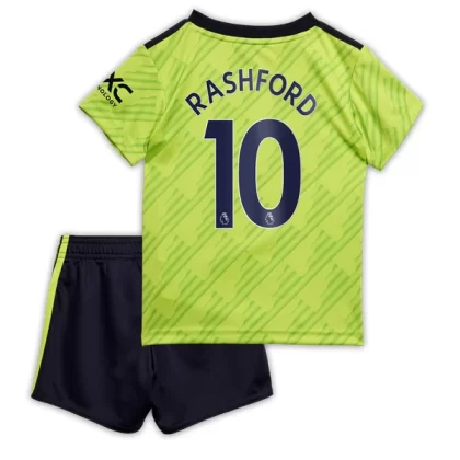 Günstige Manchester United Marcus Rashford 10 Kinder Ausweich Trikotsatz 2022-23