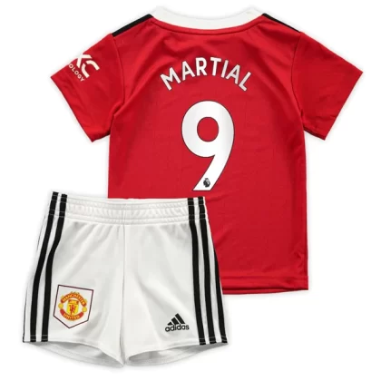 Günstige Manchester United Martial 9 Kinder Heim Trikotsatz 2022-23