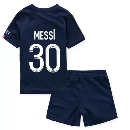 Günstige Paris Saint Germain PSG Lionel Messi 30 Kinder Heim Trikotsatz 2022-23