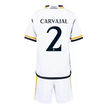 Günstige Real Madrid Carvajal 2 Kinder Heim Trikotsatz 2023/24