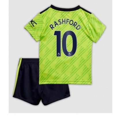 Manchester United Marcus Rashford 10 3. trikot Kit Kinder 2022-23