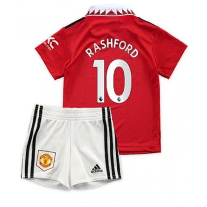 Manchester United Marcus Rashford 10 Heimtrikot Kit Kinder 2022-23