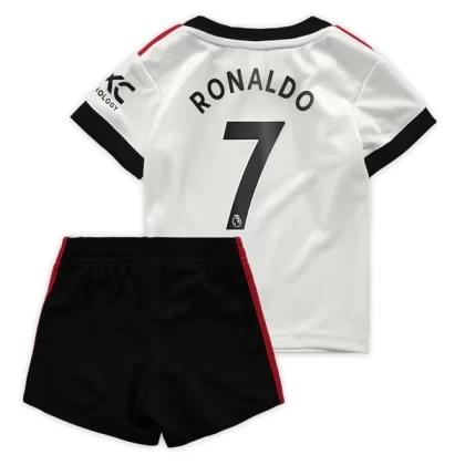 Manchester United Trikotsatz Kinder 2022-23 Cristiano Ronaldo 7 Auswärtstrikot