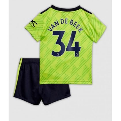 Manchester United Van De Beek 34 3. trikot Kit Kinder 2022-23