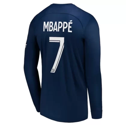 Paris Saint Germain PSG Fußballtrikots 2022-23 Kylian Mbappé 7 Langarm Heimtrikot