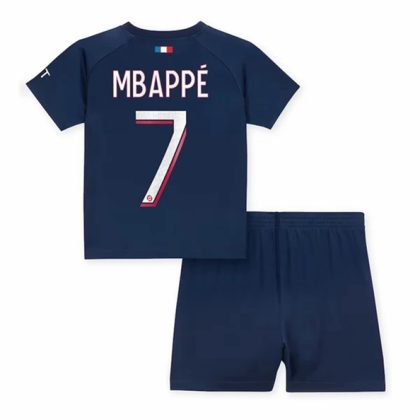 Paris Saint Germain PSG Kylian Mbappé 7 Heimtrikot Kit Kinder 2023 2024