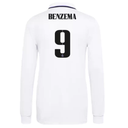 Real Madrid  Fußballtrikots 2022-23 Karim Benzema 9 Langarm Heimtrikot