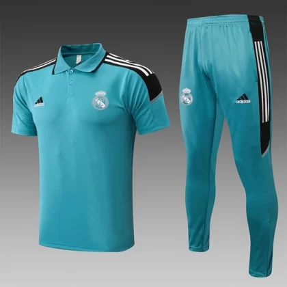 Real Madrid Trainings Poloshirt Anzüge Anzüge 2022-23 – Blau